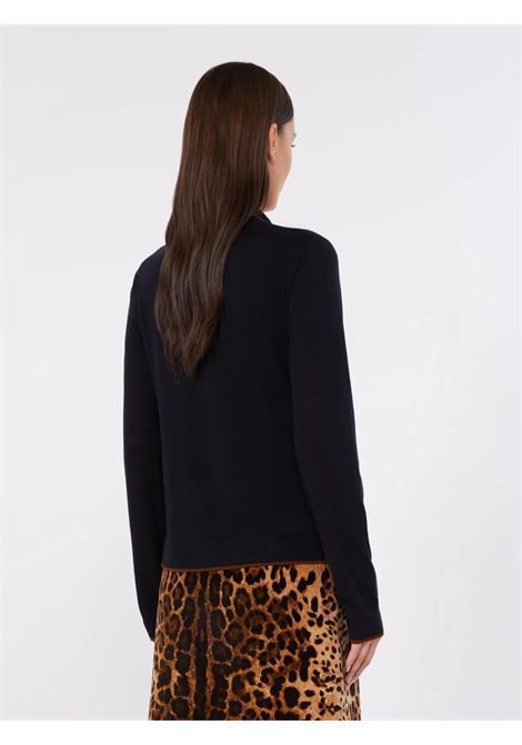 Max Mara Studio Women's MSTTARGA Navy Blue Silk and Wool Knit Cardigan Max Mara Studio |  | 2626346011600014